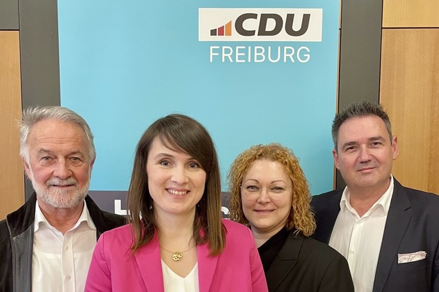 Die vier Erstplatzierten der CDU-Liste... (1), Katrin Kern (4), Arno Heger (3).  | Foto: Jochen Paul