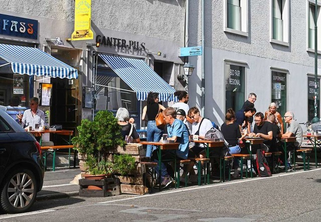 Parkpltze eignen sich oft ganz hervorragend als Sitzflche.  | Foto: Thomas Kunz