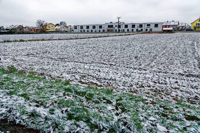 Auf diesem Areal soll das neue Pflegeh... Hintergrund jenseits der Bahnlinie).   | Foto: Martin Wendel