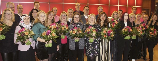 24 der 32 Vita-Jubilare feierten im Ku...rin Martina Senn (dritte von rechts).   | Foto: Reinhard Herbrig