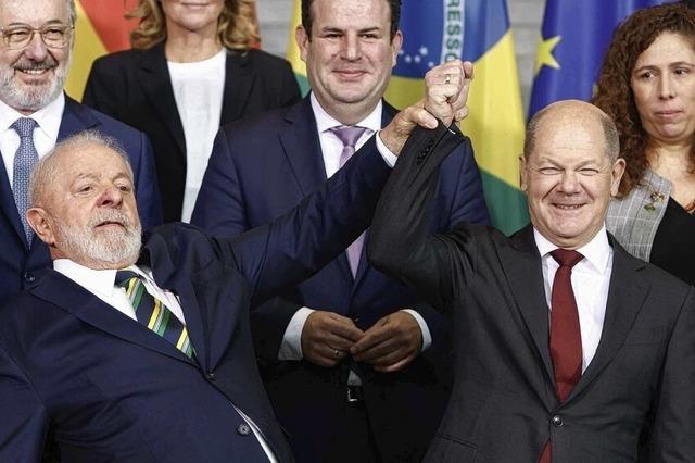 Scholz und Lula drngen auf Freihandelsabkommen