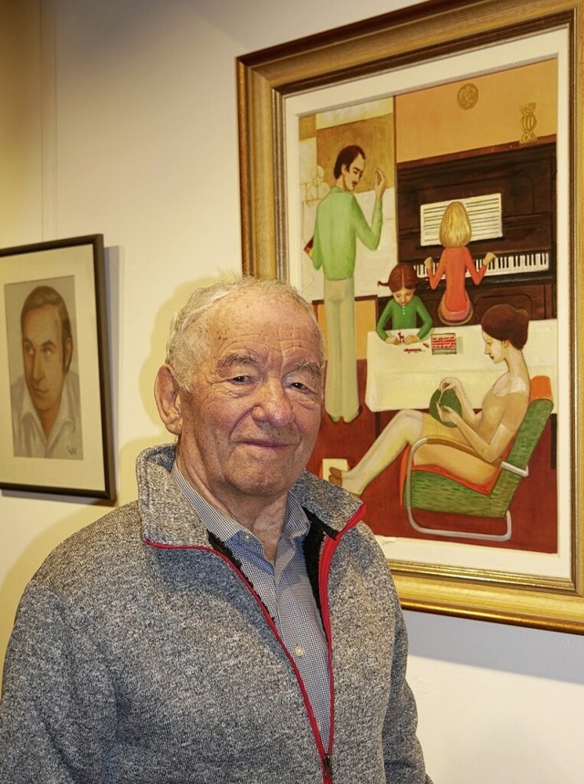 Wieslaw Chrapkiewicz und seine Familie...t in der Galerie im Alten Schloss aus.  | Foto: Michael Gottstein