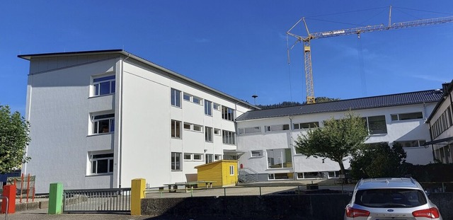 Die Mensa der Zweitlerland Grundschule wird neu gebaut.  | Foto: Tobias Winterhalter
