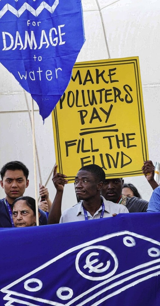 Aktivisten protestieren in Dubai.  | Foto: GIUSEPPE CACACE (AFP)