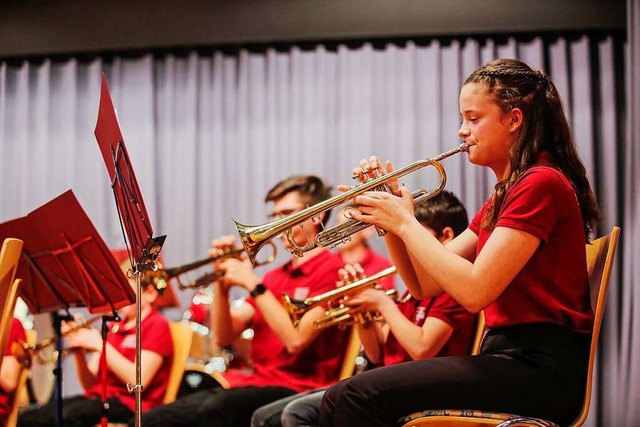 Das Jugendorchester machte den Auftakt.  | Foto: Adrian Hofmann