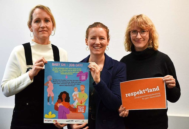Drei gegen Diskriminierung: Judith Die...a Rebholz, Christin Kische (von links)  | Foto: Rita Eggstein