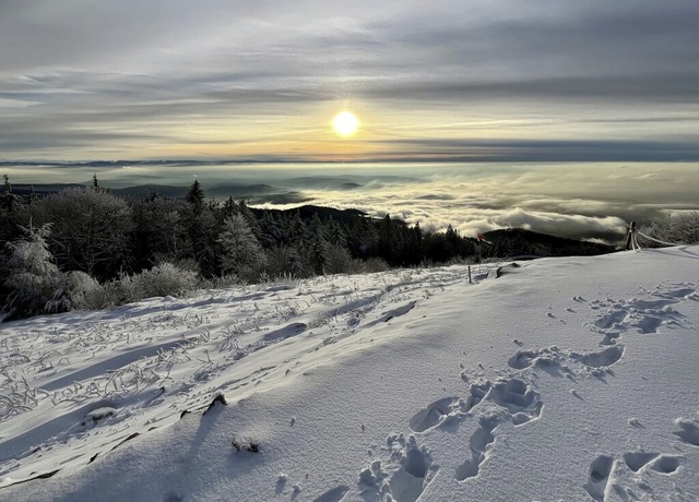 ber den Wolken: winterliche Aussicht vom Hochblauen  | Foto: Michael Bechtold
