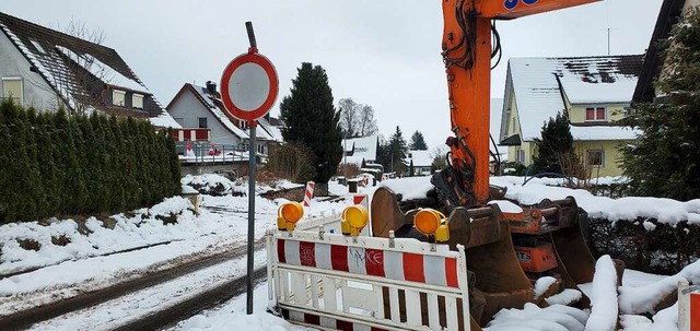 Die Baustelle auf der Ganterstrae in ... ist schon fertig fr die Winterpause.  | Foto: Stefan Mertlik