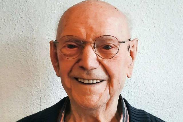 Otto Dschle, der lteste Einwohner von Istein, wird 100 Jahre alt