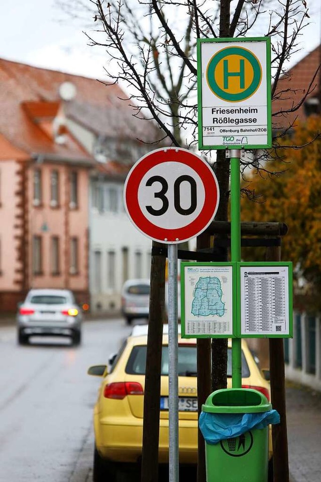 In Friesenheim gibt es Tempo 30 mit Vorfahrtsstrae.  | Foto: Christoph Breithaupt