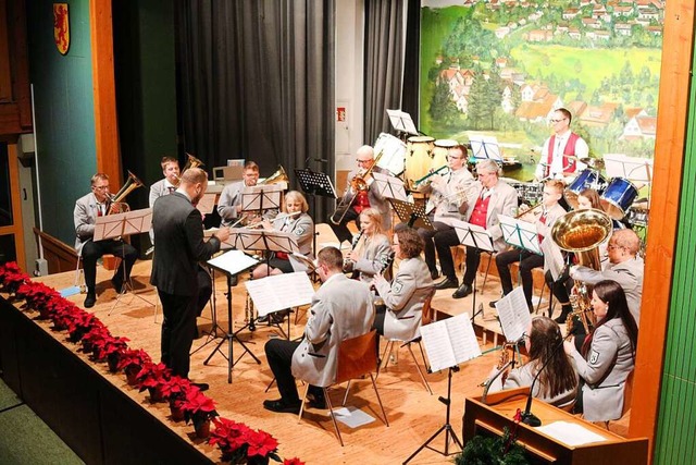 Die Blaskapelle Eichsel unter der Leit...Schlesselmann bei ihrem Jahreskonzert.  | Foto: Alexandra Gnzschel