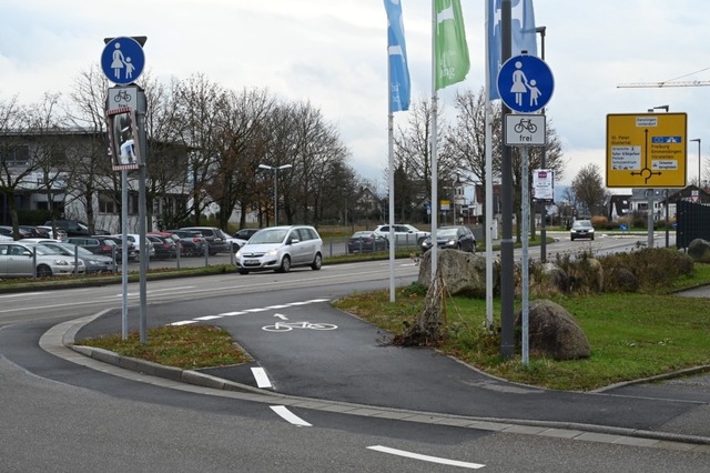 Der neue Radweg an der Kirchstrae in Denzlingen kostet 286.000 Euro.  | Foto: Markus Zimmermann