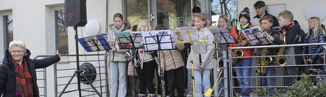 Die Blserklasse der Alemannenschule m... am Sonntag fr weihnachtliche Klnge.  | Foto: Otmar Faller