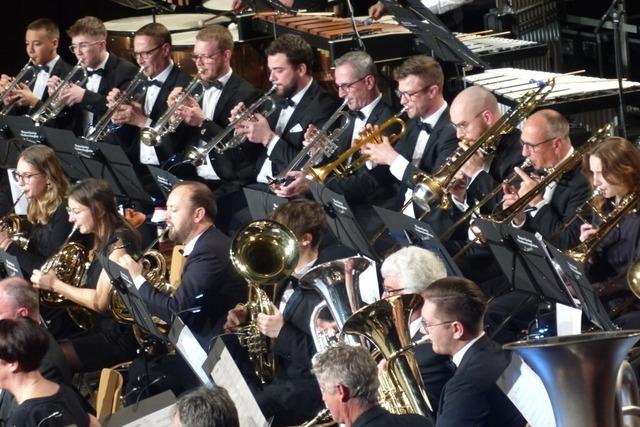 Das Blasorchester Niederschopfheim bietet einen Hauch von Weltstadtprogramm