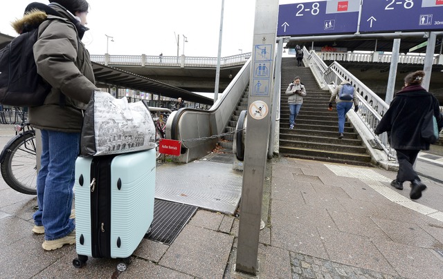 Die Rolltreppe ist kaputt &#8211; und bleibt es auch.  | Foto: Ingo Schneider