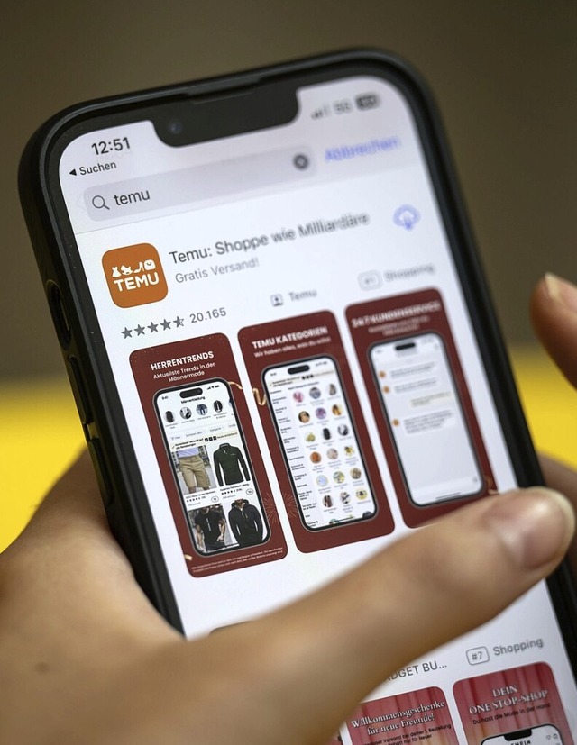 Schnell mal beim Billiganbieter Temu w...ellen? Das ist nicht unbedingt ratsam.  | Foto: Hannes P Albert (dpa)