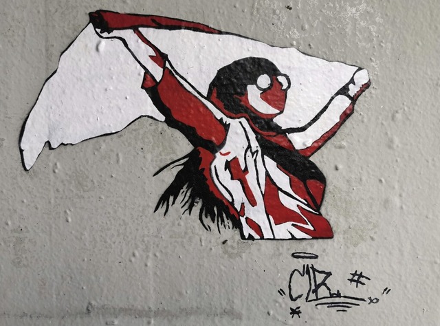 Dieses Graffiti hat Clara Schroers fr...&#8222;Frauen, Leben, Freiheit&#8220;.  | Foto: Clara Schroers