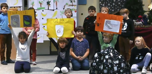 Auf die Sigel des fairen Handels werde...er Grundschule zuknftig mehr achten.   | Foto: Markus Zimmermann