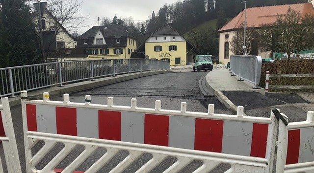 Die  Brcke in Wieslet wird an diesem ...g wieder fr den Verkehr freigegeben.   | Foto: Regierungsprsidium Freiburg