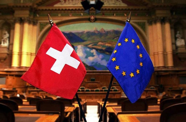 Die Schweiz hat ein Mandat fr die Verhandlungen mit der EU verabschiedet.  | Foto: Michael Stahl (dpa)