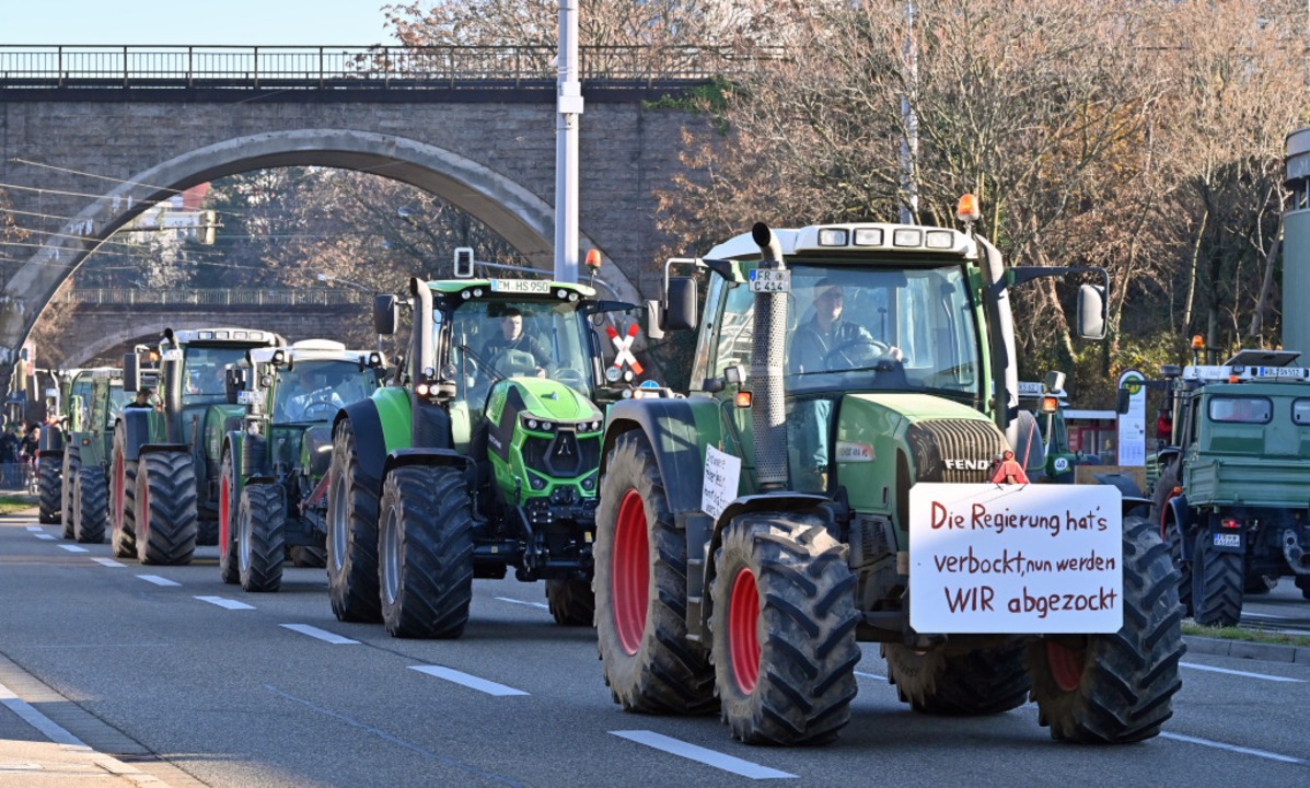 Große Traktoren-Demo Durch Freiburg: "Wir Müssen Uns Wehren" - Freiburg ...