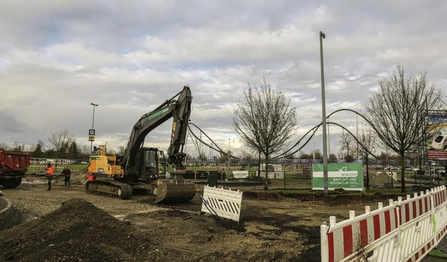 Derzeit gibt es grere Bauarbeiten auf dem Parkplatz des Europa-Parks.   | Foto: Sandra Decoux