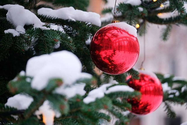 An Weihnachten liegt selten Schnee.  | Foto: Sebastian Willnow (dpa)