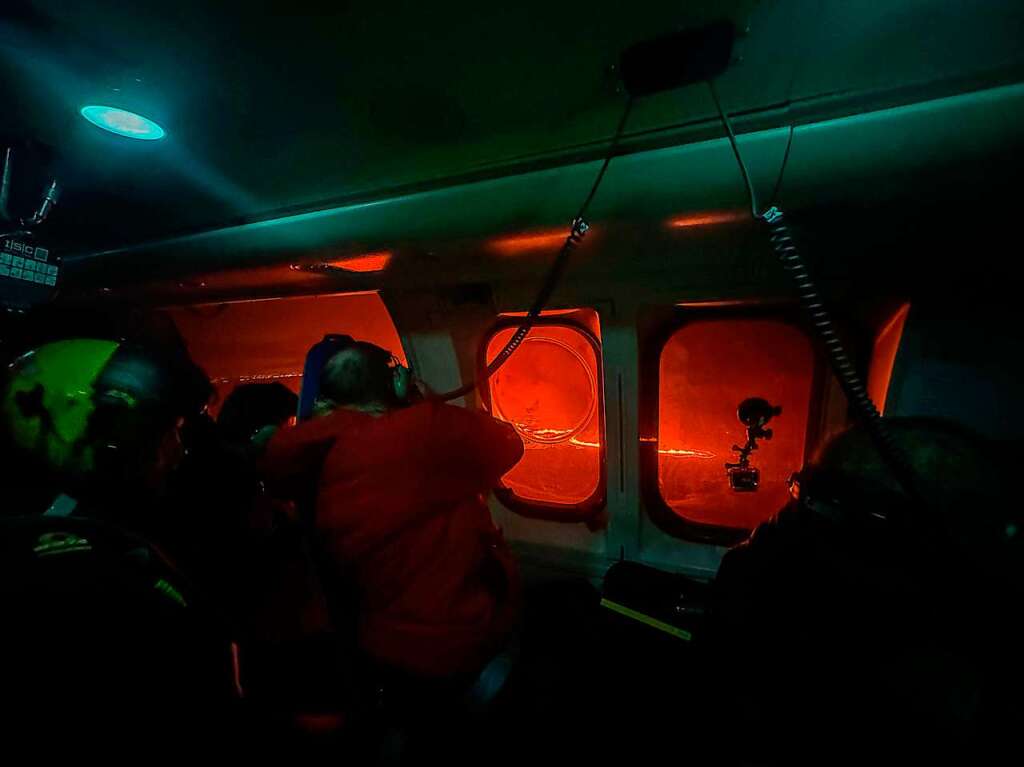 Aufnahmen aus dem Helikopter der islndischen Kstenwache.
