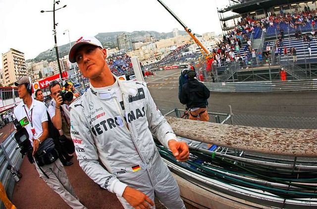 Nach seinem Comeback prsentierte sich Michael Schumacher nahbarer.  | Foto: Srdjan Suki (dpa)