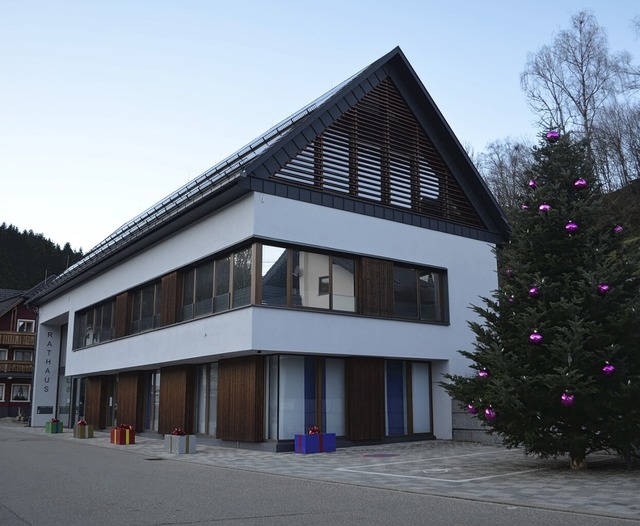 Rathaus Biederbach in der Weihnachtszeit   | Foto: Nikolaus Bayer