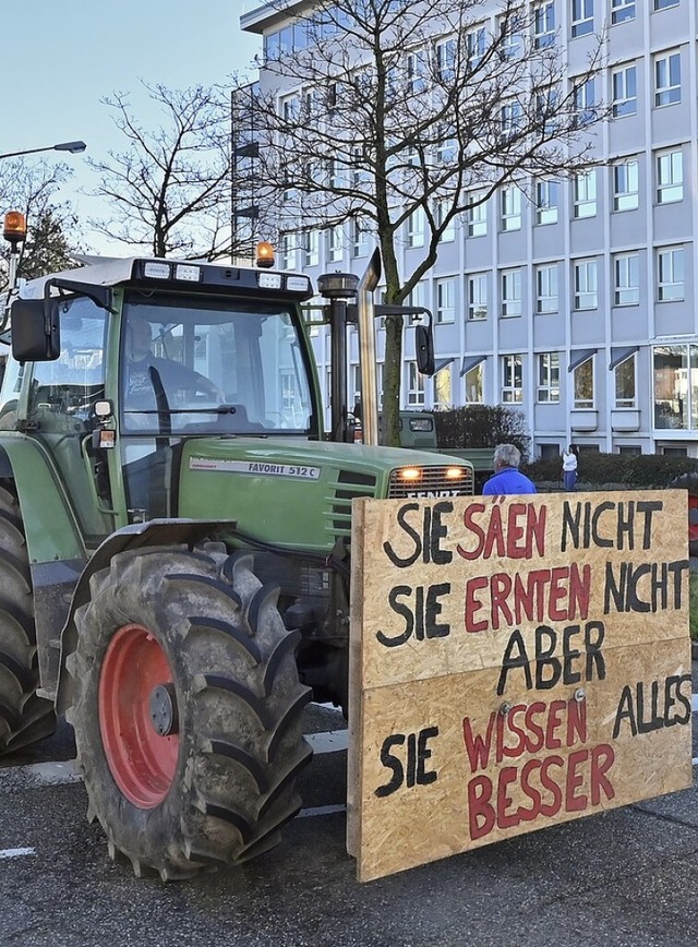Landwirte demonstrieren in Freiburg<ppp></ppp>  | Foto: Michael Bamberger