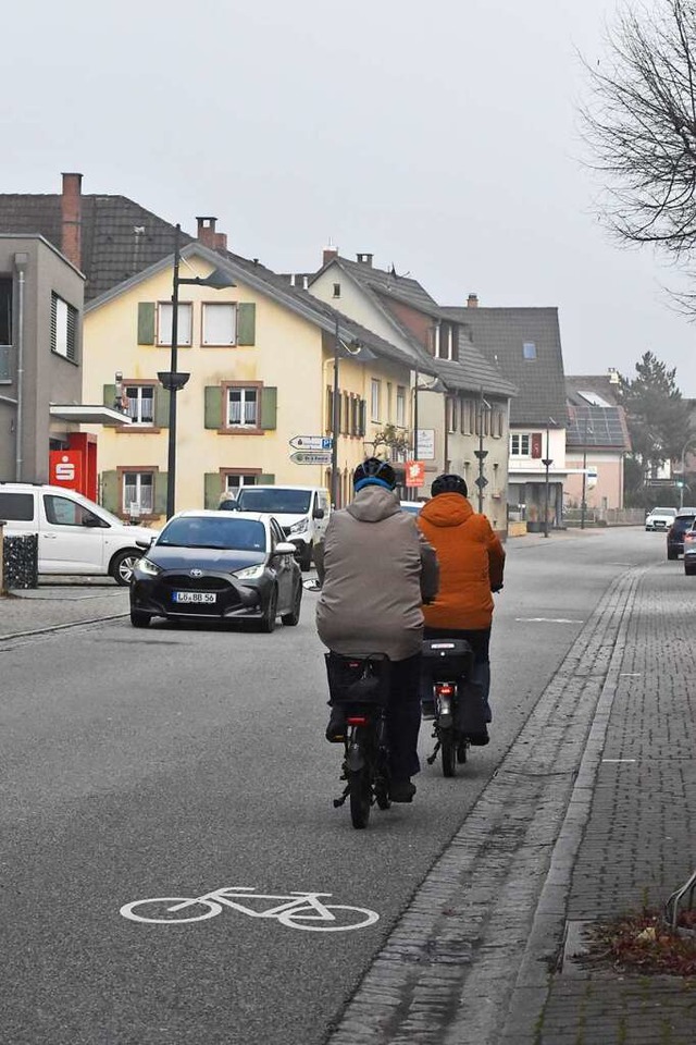 Der Radverkehr in Binzen soll verbesse...r Binzener Hauptstrae knnten helfen.  | Foto: Thomas Loisl Mink