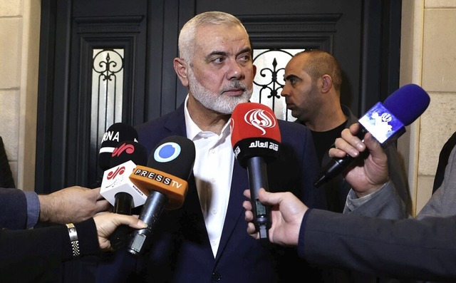 Der in Katar lebende Hamas-Chef Ismail Hanija  | Foto: - (AFP)