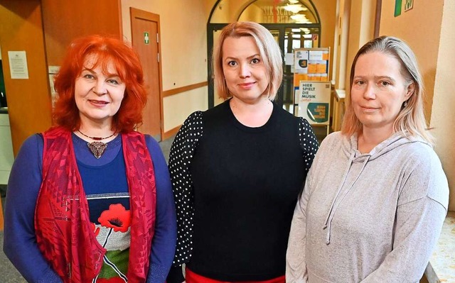 Tanja Averkovych , Kateryna Malichenko und Iryna Burbas (von links)  | Foto: Michael Bamberger
