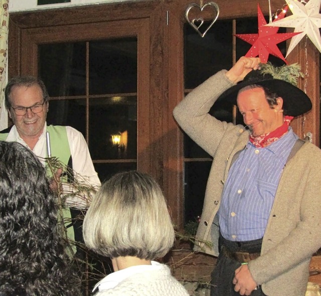 Martin Wangler als Fidelius Waldvogel (rechts) hat den Schalk im Nacken.  | Foto: privat