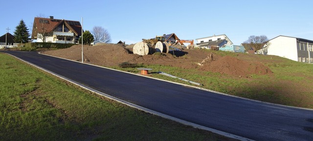 Die neue Erschlieungsstrae im Ortste...ft und die Neubauflchen umgeben wird.  | Foto: Nikolaus Bayer