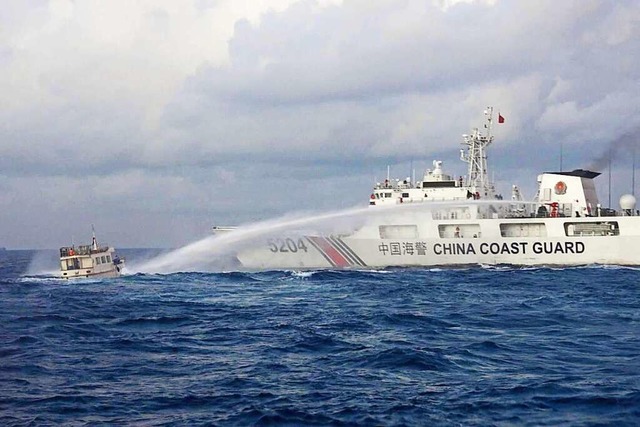 Im Sdchinesischen Meer ist es zu eine... Die Aufnahme stammt vom 10. Dezember.  | Foto: Uncredited (dpa)