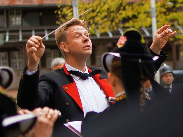 Dennis Laile ist der neue Dirigent der Trachtenkapelle Glottertal.  | Foto: Bernhard Wrzburger