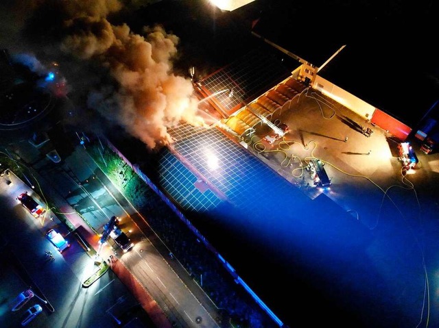 Den Blick einer Drohne hatte Marco Fre...ber die Einsatztaktik zu entscheiden.  | Foto: Freiwillige Feuerwehr Schliengen