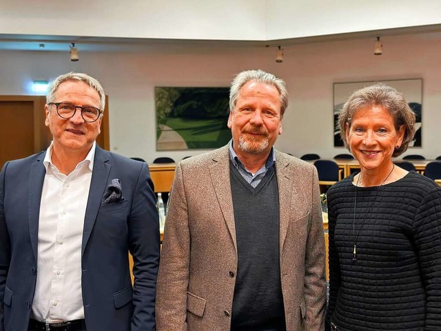 Klinikgeschftsfhrer Udo Lavendel, de...e Landrtin Marion Dammann (von links)  | Foto: Thilo Jacob