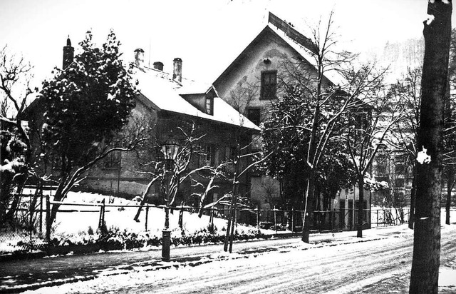 Das historische Foto zeigt die Huser ...im Hintergrund  Wohnhuser der Oberau.  | Foto: Stadtarchiv Freiburg M 70 S_202_28_Nr 91