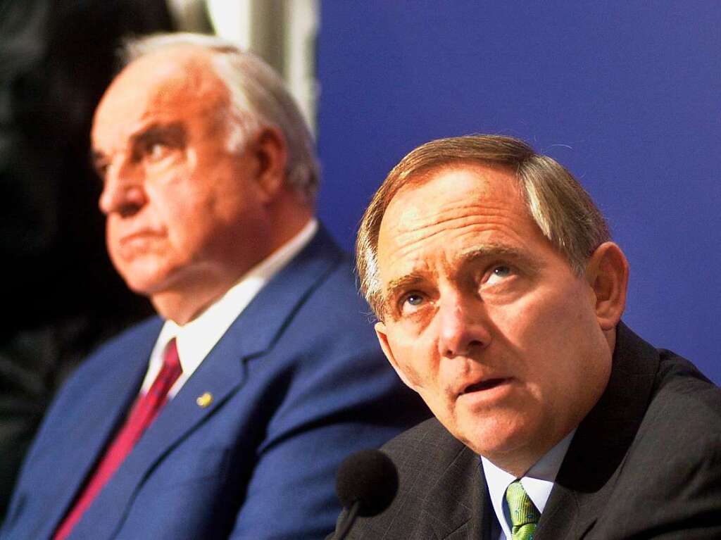 Kohl und Schuble, ein schwieriges Verhltnis – hier ein Bild aus dem Jahr 1999