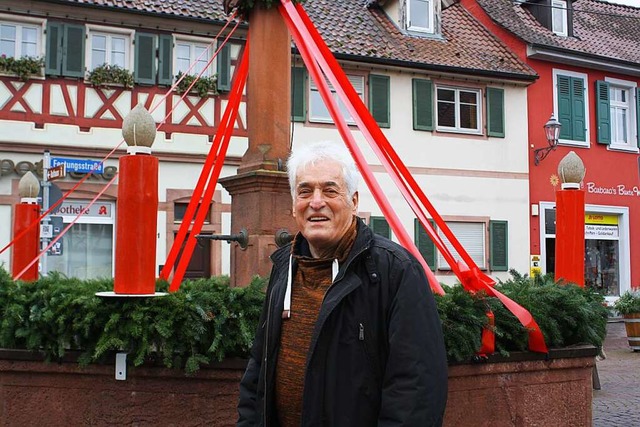 Heinz Hglin war drei Jahrzehnte lang Marktmeister fr den Martinimarkt.  | Foto: Lena Marie Jrger