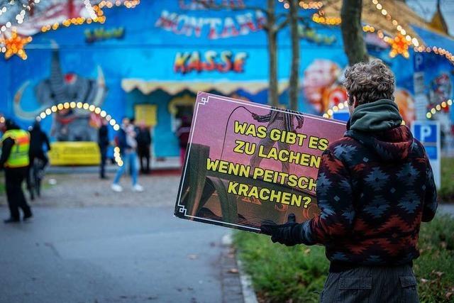 Kopfsto vor dem Weihnachtszirkus: Protest um Tierhaltung in Zirkussen eskaliert in Lrrach