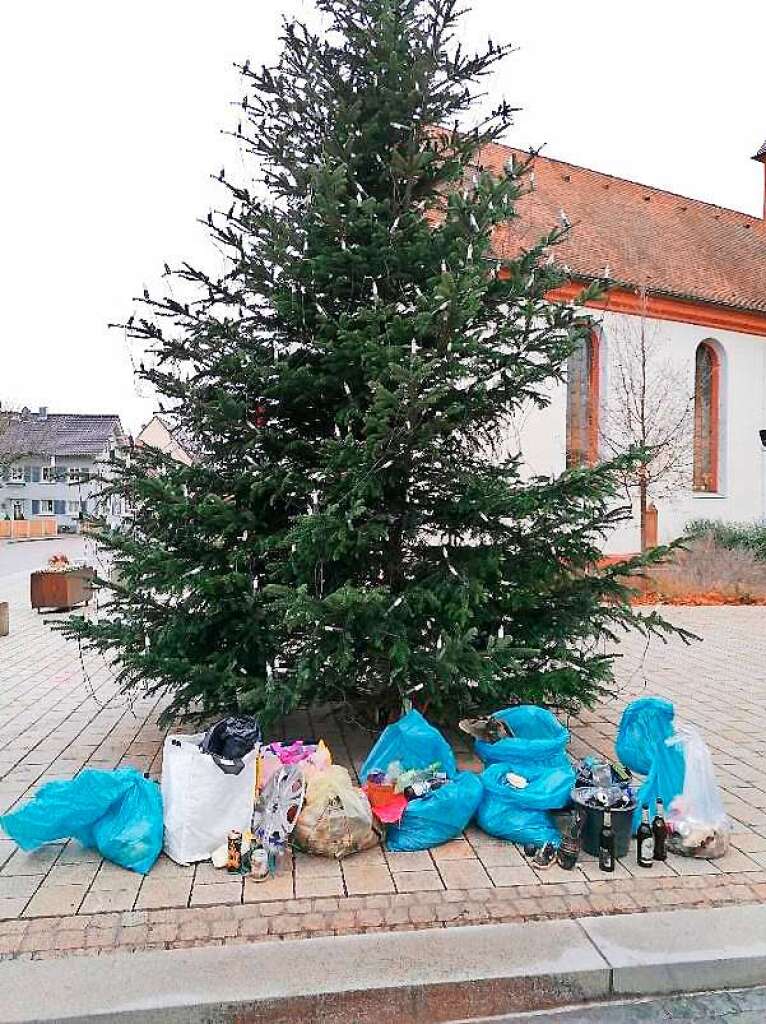 Leider erfolgreich: Sammelaktion der Mllsammel-Initiative Schwanau bleib(t) sauber!