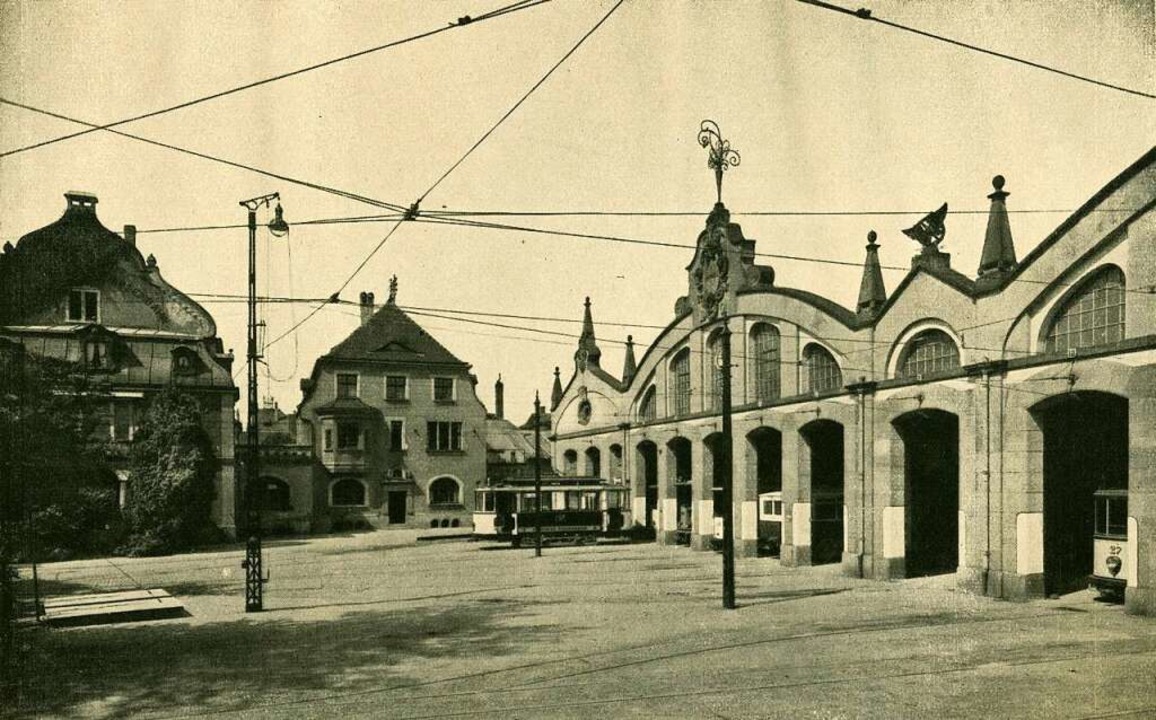Der Betriebsbahnhof der Stdtischen St... einer Aufnahme, die vor 1925 entstand  | Foto: Archiv Manfred Gallo