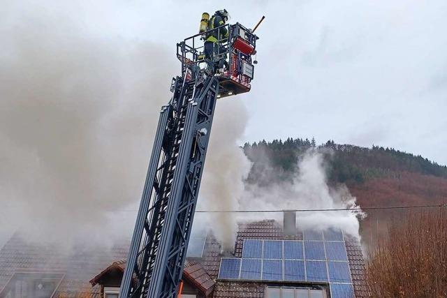 Wohnhaus im Lahrer Ortsteil Sulz fngt Feuer