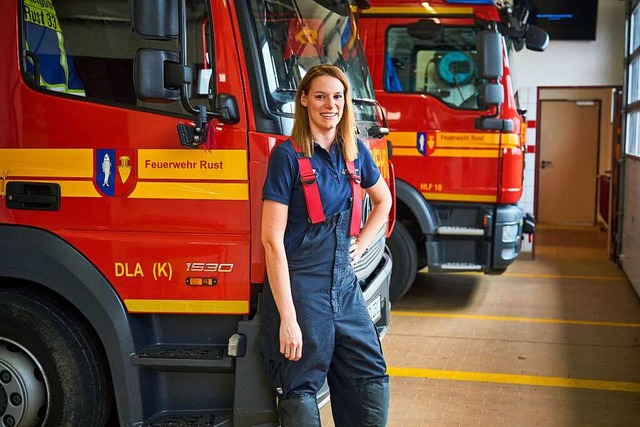 Feuerwehrfrau Melanie Engelmann hatte ein aufregendes Jahr 2023.  | Foto: Michael Bode