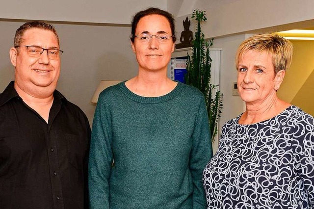 Jens Randacker, Ilona Muler und Manue...der Selbsthilfegruppe fr Nierenkranke  | Foto: Ingo Schneider
