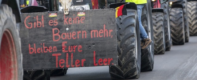 Bauern protestieren &#8211; auch am Ho...n den nchsten Tagen  Aktionen geben.   | Foto: Stefan Puchner (dpa)